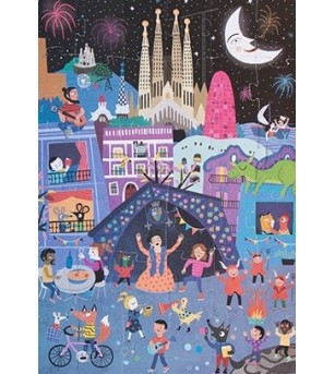Puzzle reversibil Londji, zi si noapte in Barcelona - Puzzle-uri