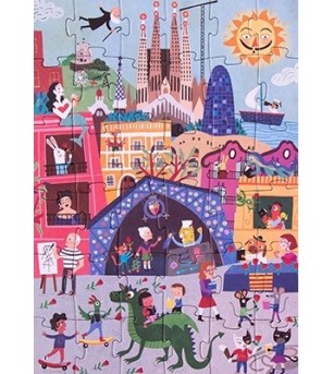 Puzzle reversibil Londji, zi si noapte in Barcelona - Puzzle-uri