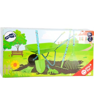 Set de gradinarit cu roaba, Legler Small Foot - Set de grădinărit