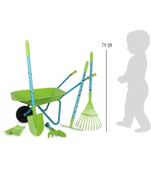 Set de gradinarit cu roaba, Legler Small Foot - Set de grădinărit