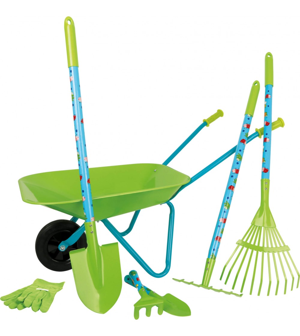 Set de gradinarit cu roaba, Legler Small Foot - Set de grădinărit