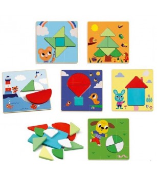 Tangramini, joc educativ Djeco - Jucării creativ-educative