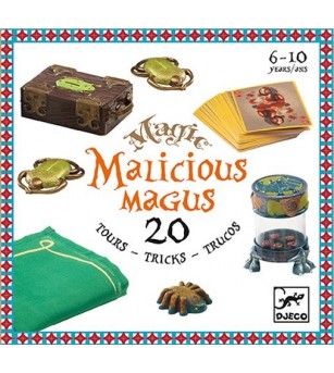 Colectia magica Djeco Malicious Magus, 20 de trucuri de magie - Set magie copii