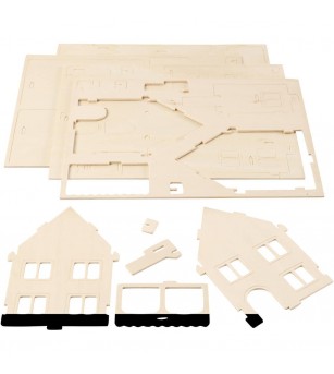 Kit asamblare - Casuta cu veranda - Art and crafts Kit asamblare - Casuta cu veranda - Art and crafts