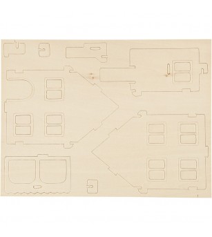 Kit asamblare - Casuta cu veranda - Art and crafts Kit asamblare - Casuta cu veranda - Art and crafts