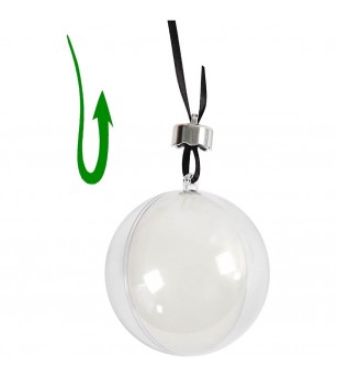 Set 5 globuri transparente pentru decorat, 8 cm - Art and crafts