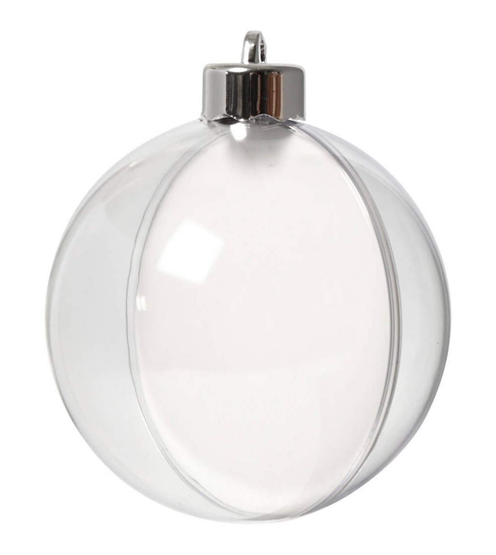 Set 5 globuri transparente pentru decorat, 8 cm - Art and crafts