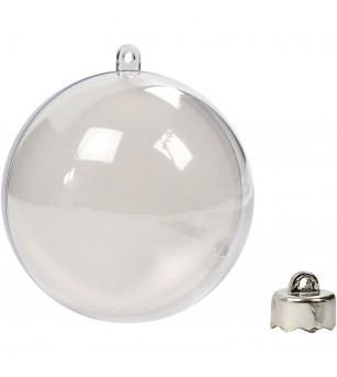 Set 5 globuri transparente pentru decorat, 8 cm - Art and crafts