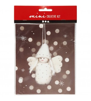 Mini kit DIY Ornamente Craciun pentru bradut - Ingeras din lana - Seturi Crăciun Mini kit DIY Ornamente Craciun pentru bradut - Ingeras din lana - Seturi Crăciun