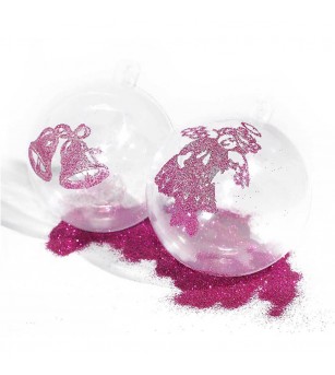Set 8 globuri transparente pentru decorat, 6 cm - Seturi Crăciun Set 8 globuri transparente pentru decorat, 6 cm - Seturi Crăciun