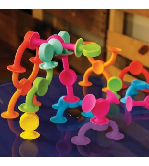 Joc de constructie Fat Brain Toys Squigz 36 piese - Jucării bebeluși