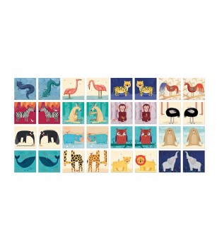 Joc de memorie Londji, Animale salbatice - Jocuri de memorie și asociere