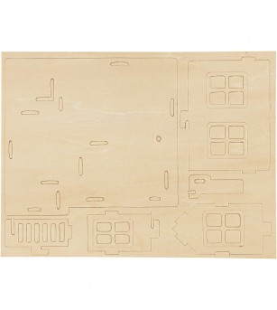 Kit asamblare - Casuta cu terasa - Jocuri construcție