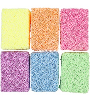 Set spuma moale Soft Foam, 6 culori neon - Pasta modelatoare