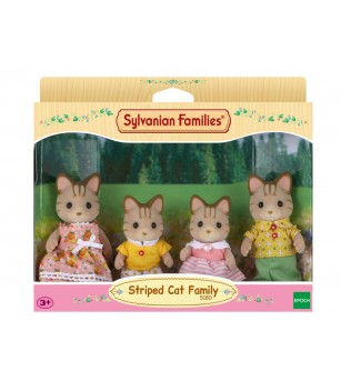 Figurine Sylvanian Families 5180 - Familia pisicilor cu dungi - Figurine