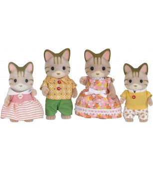 Figurine Sylvanian Families 5180 - Familia pisicilor cu dungi - Figurine