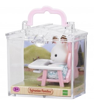 Figurina Sylvanian Families 5197 - Iepuras in scaun de masa - Figurine