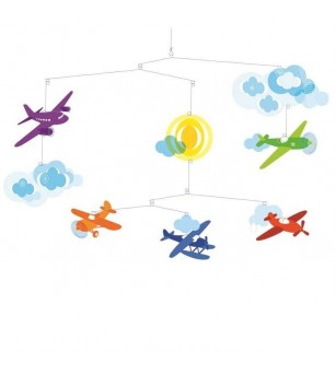 Decoratii mobile camera copilului avioane, Djeco - Decorațiuni camera copilului