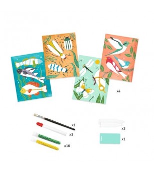 Atelier creativ cu margele Djeco, Zoology - Seturi cu mărgele și brățări