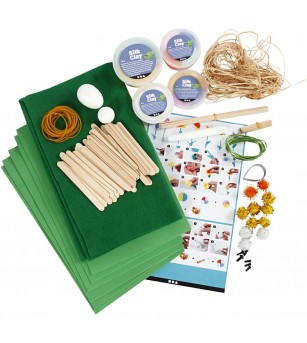 Kit creativ din plastilina Foam Clay si Silk Clay - Gradina de Pasti - Seturi cu plastilină și modelare
