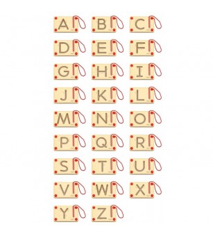 Set magnetic de scriere - Litere mari, Viga - Jucării de lemn si Montessori