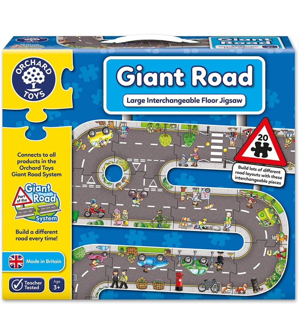 Puzzle gigant de podea Orchard Toys - Traseu masini - Puzzle-uri Puzzle gigant de podea Orchard Toys - Traseu masini - Puzzle-uri