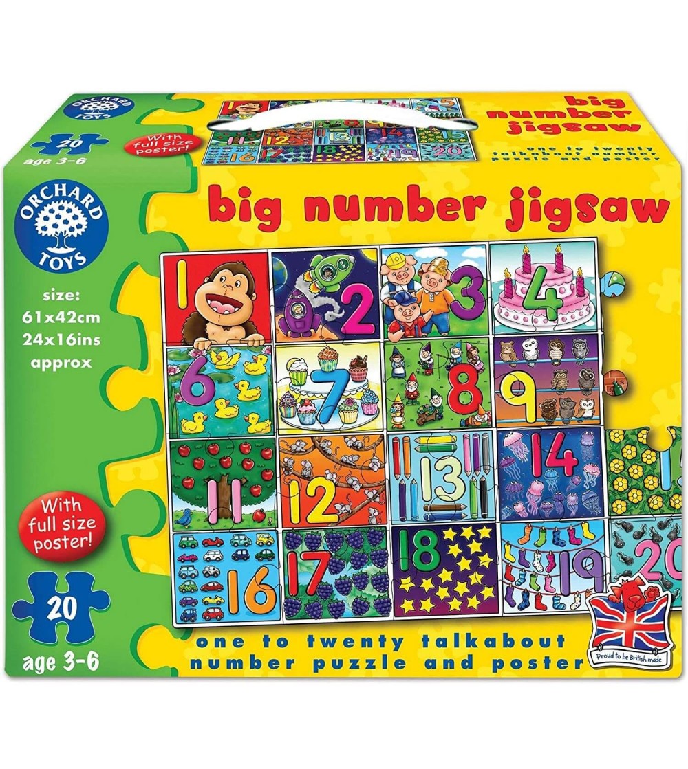 Puzzle de podea Orchard Toys - Invata numerele - Puzzle-uri