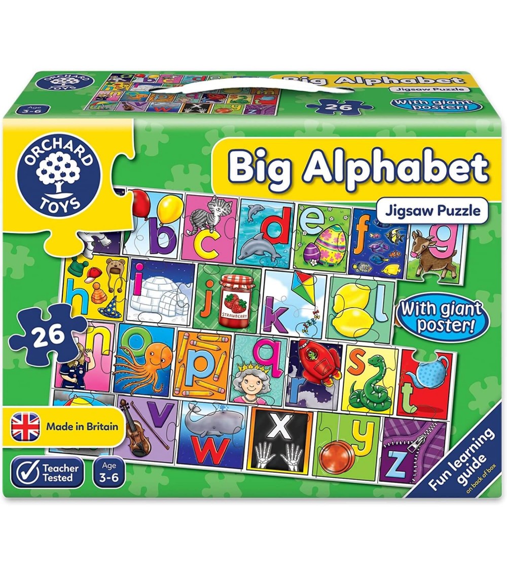 Puzzle de podea in limba engleza Orchard Toys - Invata alfabetul - Puzzle-uri
