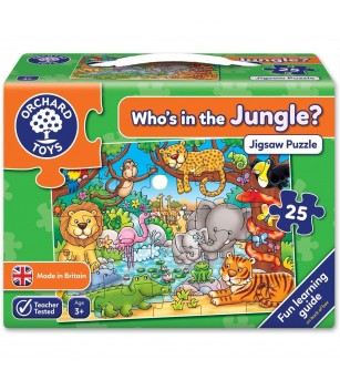 Puzzle cu activitati Orchard Toys - Cine este in jungla? - Puzzle-uri