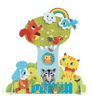 Colaje Djeco, Prieteni in gradina - Seturi cu stickere și colaje