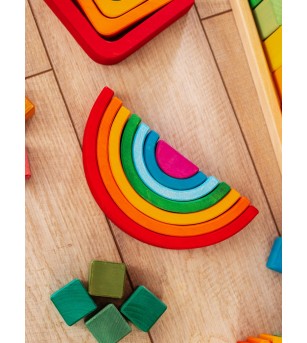 Curcubeu mediu, jucarie handmade - Jucării de lemn si Montessori