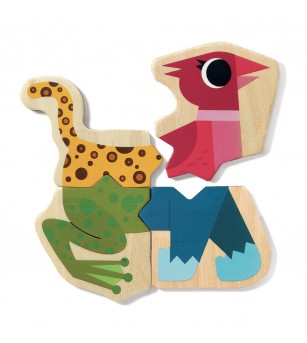 Puzzle cu magneti Djeco Mixanimo - Puzzle-uri