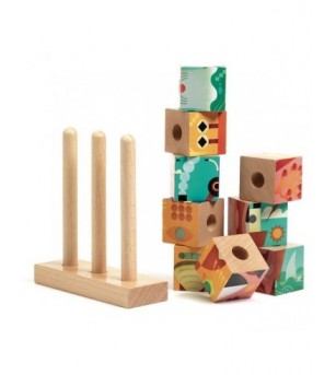 Puzzle vertical cu cuburi Djeco, Puzz-Up Forest - Puzzle-uri