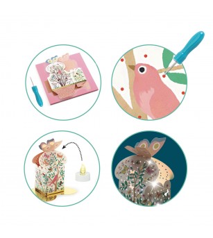 Set DIY Djeco, Felinare-Lumina de veghe - Seturi creative DIY