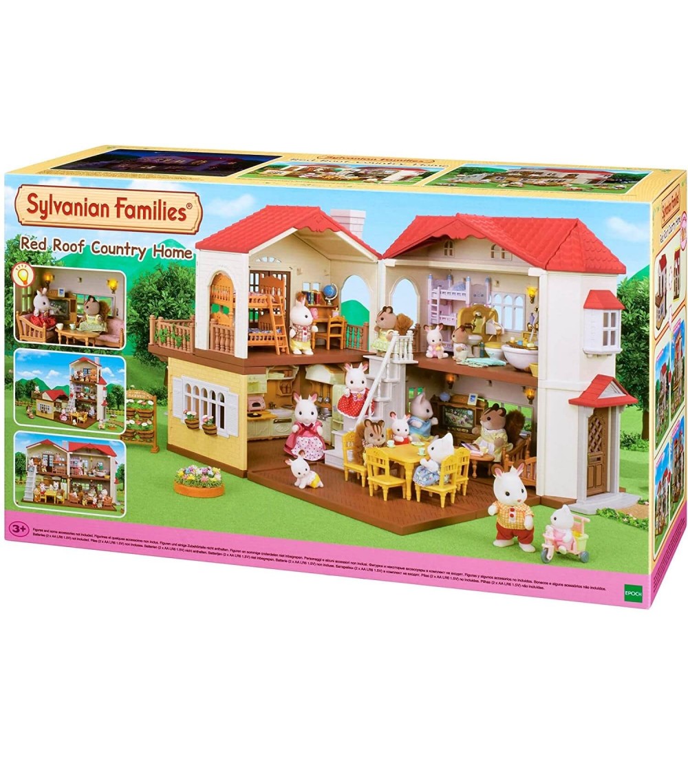 Sylvanian Families 5302 - Casa cu acoperis rosu - Figurine