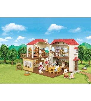 Sylvanian Families 5302 - Casa cu acoperis rosu - Figurine
