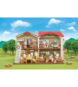 Sylvanian Families 5302 - Casa cu acoperis rosu - Figurine