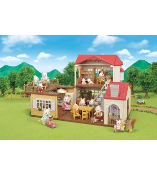 Sylvanian Families 5302 - Casa cu acoperis rosu - Figurine