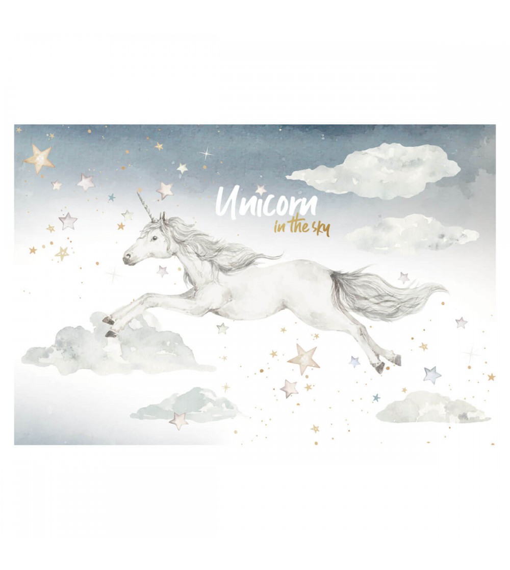Sticker decorativ Dekornik, Unicorn si nori - Stickere perete Sticker decorativ Dekornik, Unicorn si nori - Stickere perete