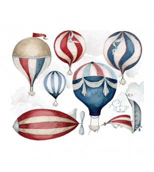 Sticker decorativ Dekornik, Baloane cu aer cald - Stickere perete