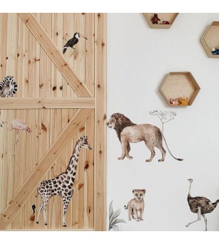 Sticker decorativ Dekornik, animale din savana - Stickere perete