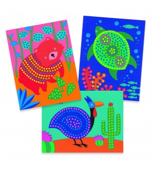Atelier creativ cu buline Djeco, Pointillisme - Seturi de pictura și desenat Atelier creativ cu buline Djeco, Pointillisme - Seturi de pictura și desenat
