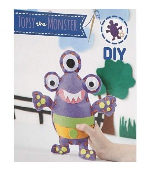 Set creativ - Kit din fetru DIY - Monstrulet Topsy - Art and crafts