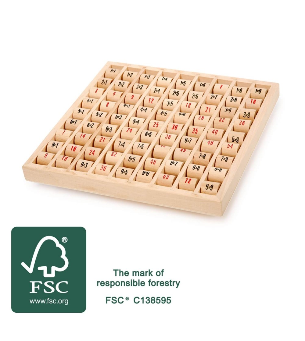 Tabla inmultirii din lemn Legler Small Foot - Jucării matematică