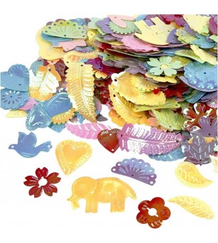 Set Paiete multicolore 15-45 mm, culori pastel - Art and crafts