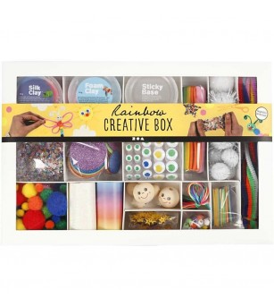 Kit creativ cu plastilina Foam Clay si Silk Clay - Curcubeu - Seturi cu plastilină și modelare