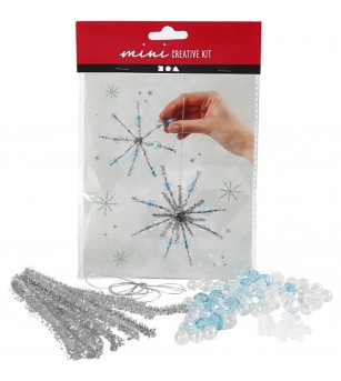 Mini kit creativ Ornamente Craciun - fulgi de nea - Seturi Crăciun