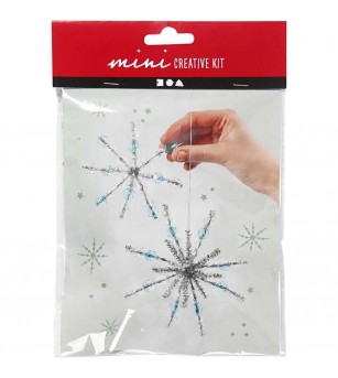 Mini kit creativ Ornamente Craciun - fulgi de nea - Seturi Crăciun