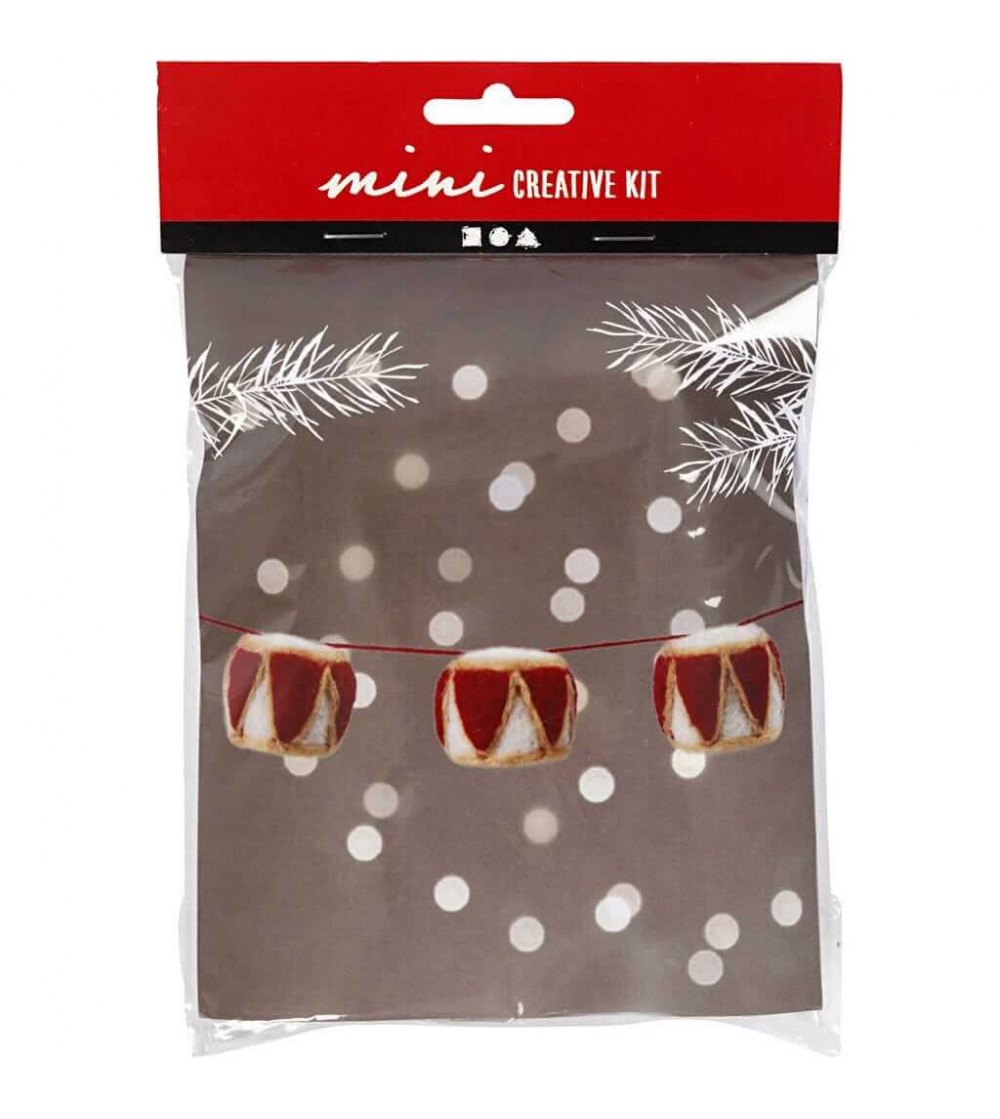 Mini kit creativ Ornamente Craciun - ghirlanda cu tobe - Seturi Crăciun Mini kit creativ Ornamente Craciun - ghirlanda cu tobe - Seturi Crăciun