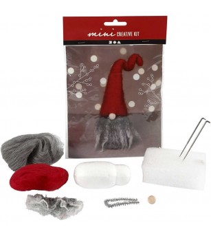 Mini kit DIY Ornamente Craciun - Gnom cu palarie rosie - Seturi Crăciun
